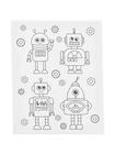 Creativ Company Painting Canvas with Print Robots - 24x30cm