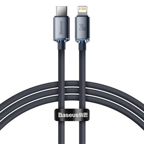 Baseus Crystal cable USB-C to Lightning 20W PD 1.2m (black)