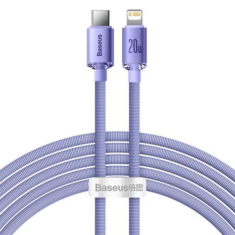 Baseus Crystal cable USB-C to Lightning 20W PD 2m (violet)