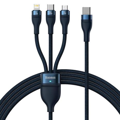 Baseus 3in1 USB cable Flash Series 2 USB-C + micro USB + Lightning 100W 1.5m