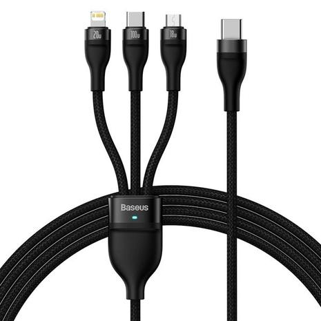Baseus 3in1 USB cable Flash Series 2 USB-C + micro USB + Lightning 100W 1.5m
