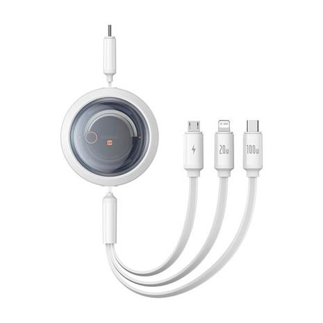 Baseus Fast Charging Cable 3in1 Free2Draw USB-C to USB-C/Lightning/Micro 100W 1.1m – kuva 4/8