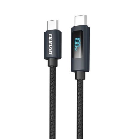 Dudao L7C USB-C - USB-C 100W Cable with LED Display 1m - Black