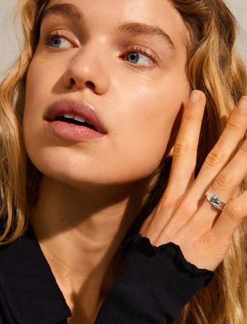 Pilgrim Bathilda Recycled Rustic Ring Accessories Kids Jewellery Rings Silver Pilgrim