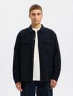 Selected Homme Slh-Leroy Linen Blend Overshirt Ls Noos Tops Overshirts Cream Selected Homme