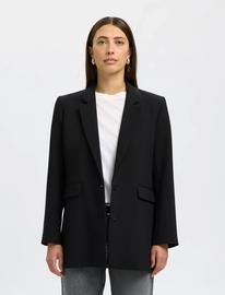 Selected Slfrita Ls Relaxed Blazer Fd Noos Blazers Single Breasted Blazers Black Selected