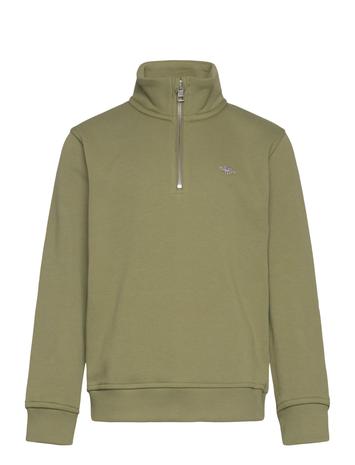 GANT Shield Half Zip Sweatshirt Tops Sweat-shirts & Hoodies Sweat-shirts Grey GANT