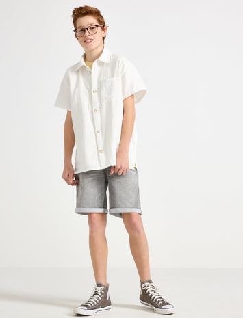 Lindex Shorts Denimjersey Staffan Bottoms Shorts Grey Lindex