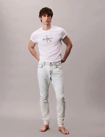 Calvin Klein Jeans Slm Tpr Lt Wt Ic Brk Bottoms Jeans Tapered Blue Calvin Klein Jeans