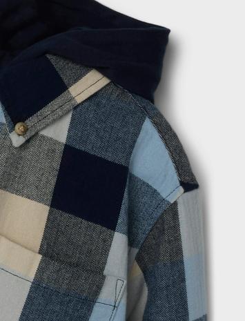 name it Nkmlarry Ls Overshirt Wh Tops Overshirts Multi/patterned Name It