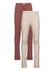 Minymo Sweat Leggings W.aop Bottoms Leggings Brown Minymo