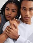 Pilgrim Harrison Rings, 2-In-1 Set, Gold-Plated Sormus Korut Gold Pilgrim