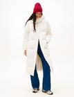Tommy Jeans Tjw Alaska Grid Dwn Mxi Coat Ext Topattu Pitkä Takki Cream Tommy Jeans
