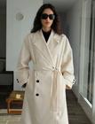 Mango Long Over D Double-Breasted Trench Coat Trenssi Takki Black Mango