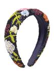 Becksöndergaard Fleuriora Wide Beaded Hairbrace Accessories Hair Accessories Hair Band Beige Becksöndergaard