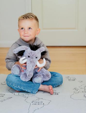 Teddykompaniet Mammoth, Max Toys Soft Toys Stuffed Animals Grey Teddykompaniet