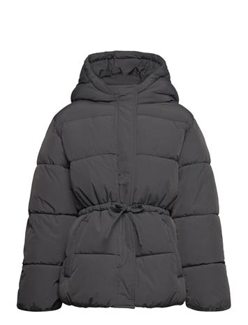 Mango Hooded Anorak With Drawstring Toppatakki Grey Mango