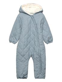 Mango Quilted Sweatshirt With Shearling Lining Outerwear Coveralls Thermo Coveralls Blue Mango