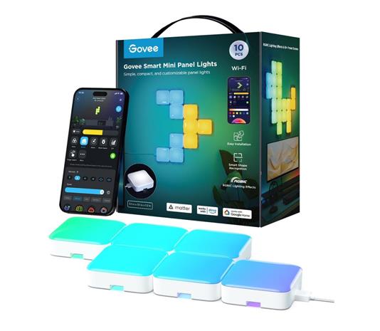 Govee - 10x ä„lykäs mini RGBIC panel Wi-Fi