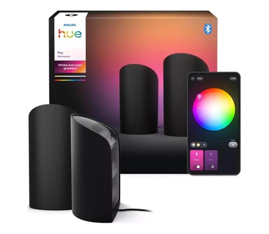 Philips Hue pöytävalaisin 2 kpl (musta)