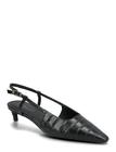 Tommy Hilfiger Croc Slingback Slanted Heel Shoes Heels Pumps Classic Black Tommy Hilfiger
