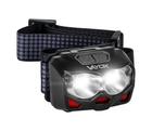 Ladattava LED-ajovalaisin anturilla 2xLED/5W/5V/3xAAA IP65 500 lm 10,5 h 1200 mAh