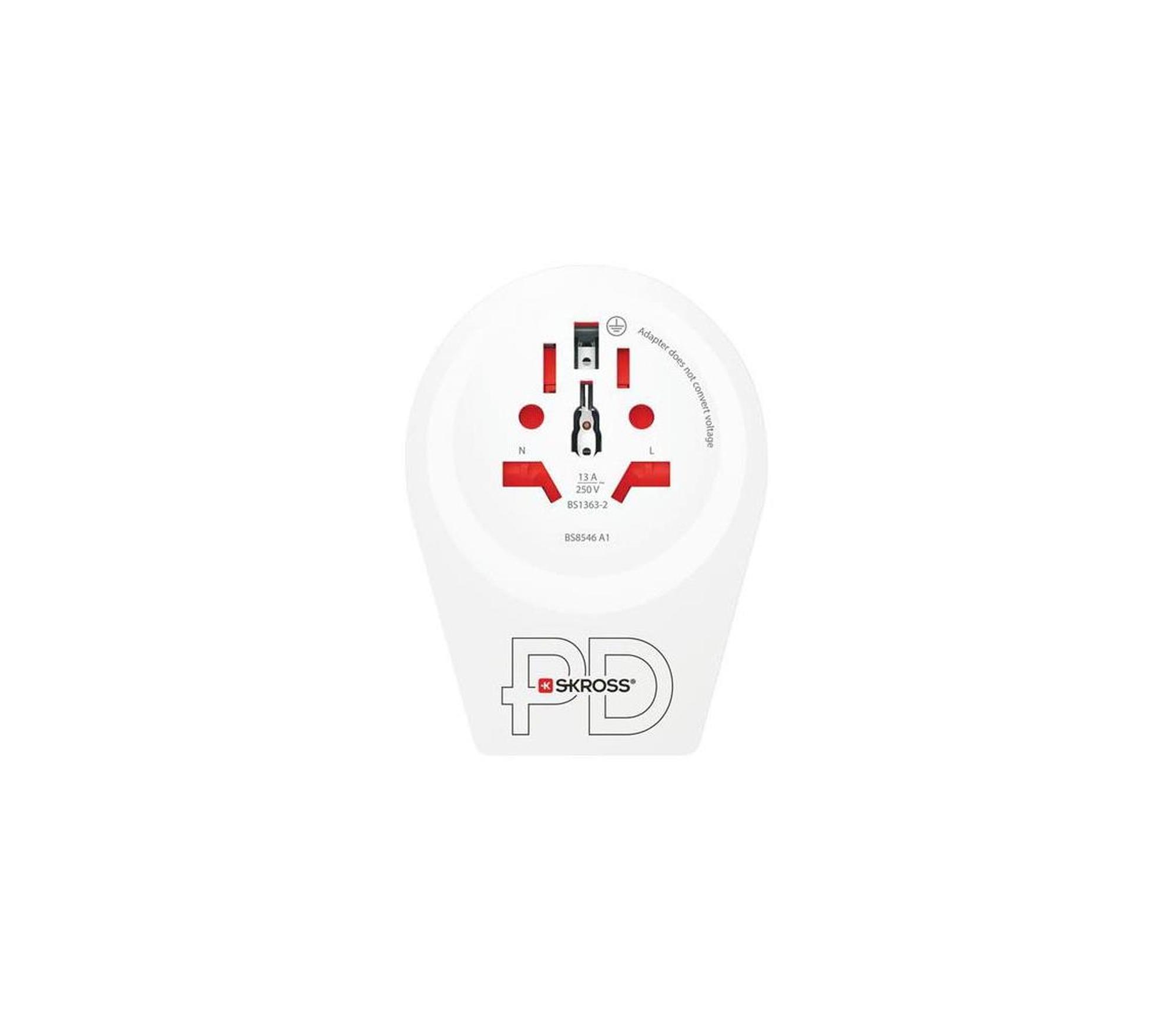 Matka-adapteri Skross C20PD USB-C World to Europe