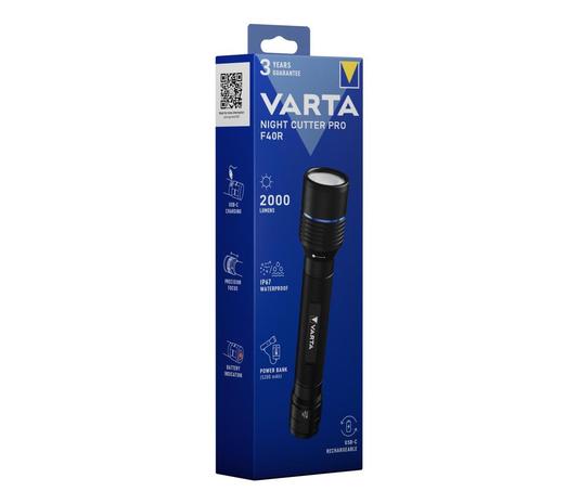 Varta 18922101111 - Ladattava LED-taskulamppu virtapankki LED/USB IP67