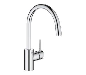 Grohe Concetto Kitchen faucet with pull-out C-spout Chrome