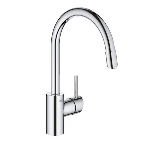 Grohe Concetto Kitchen faucet with pull-out C-spout Chrome