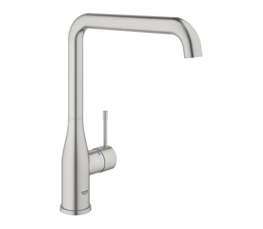 Grohe Essence (30269DC0) Supersteel, keittiöhana kääntyvällä L-juoksuputkella