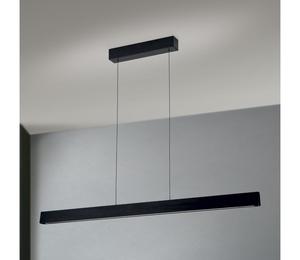 LED-riippuvalaisin Tara, musta, pituus 120 cm, alumiini/teräs