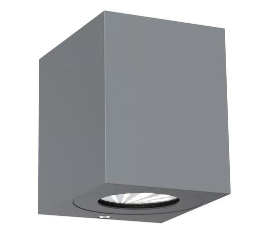 LED-ulkoseinävalaisin Canto Kubi 2, 10 cm, harmaa – kuva 3/5