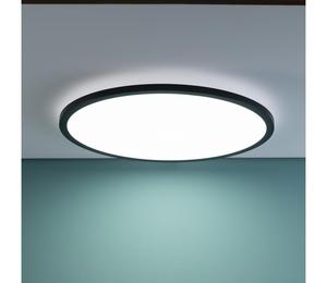 Tuco-LED-kattovalaisin CCT, himmennys, musta Ø50cm