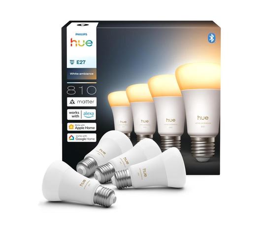 Philips Hue LED-älylamppu, White ambiance, E27, 810 lm, 4-pack – kuva 3/8