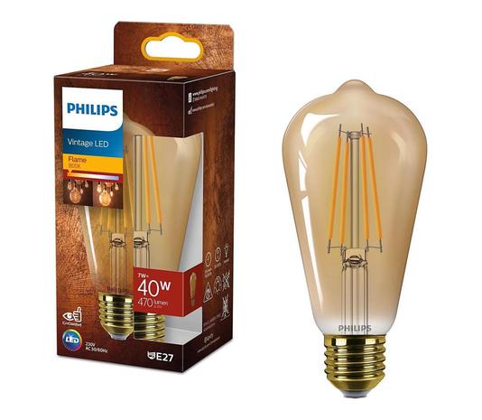 Philips LED-lamppu Edison 7W (40W) Flame E27