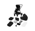 Lionelo Meril 2-in-1 Yhdistelmävaunut, Black Onyx