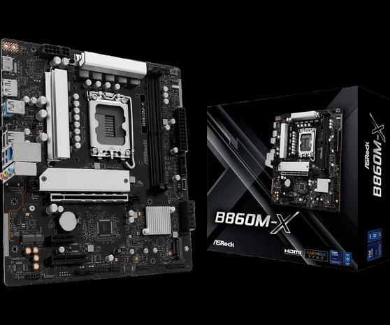 ASRock B860M-X Emolevy - Intel B860 - Intel LGA1851 socket - DDR5 RAM - Micro-ATX