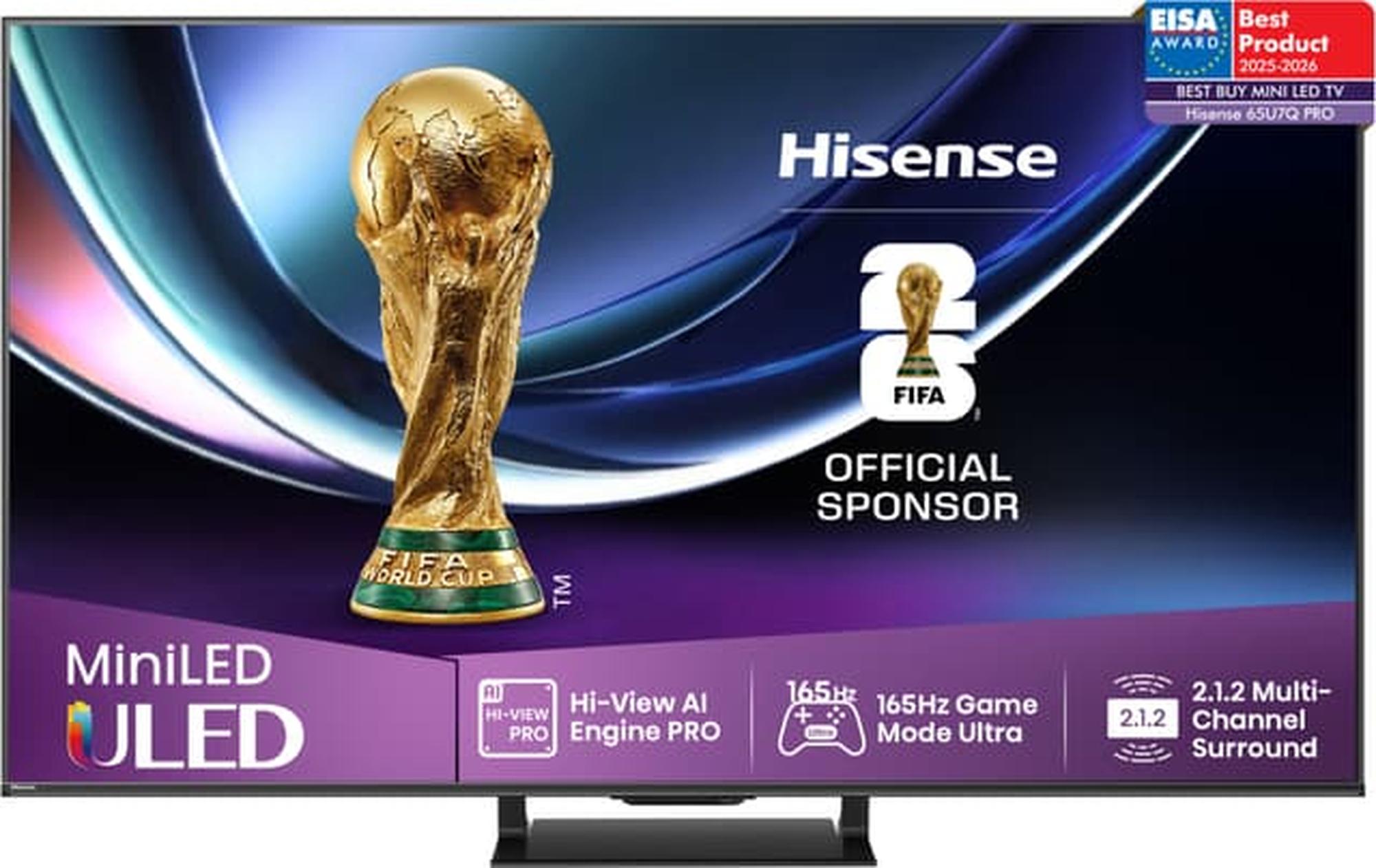 Hisense 65"" U7Q PRO 4K Mini-LED älytelevisio (2025)
