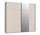 ODEN-vaatekaappi peilillä 220x210 cm beige
