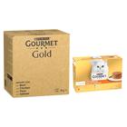 Gourmet Gold Ragout -jumbopakkaus 96 x 85 g - nauta, kana, tonnikala, lohi, kissanruoka