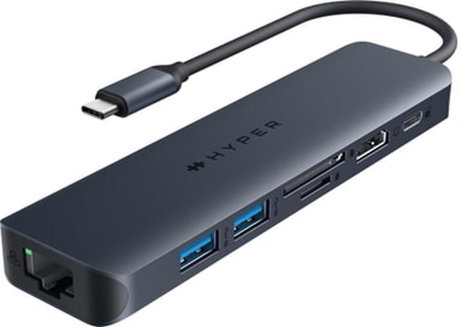 Hyper HyperDrive EcoSmart Gen.2 Universal USB-C 7-in-1 Hub w 100 W PD Power Pass-thru
