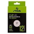 STIGA Ball Cup 40+ 12-pack, Valkoinen