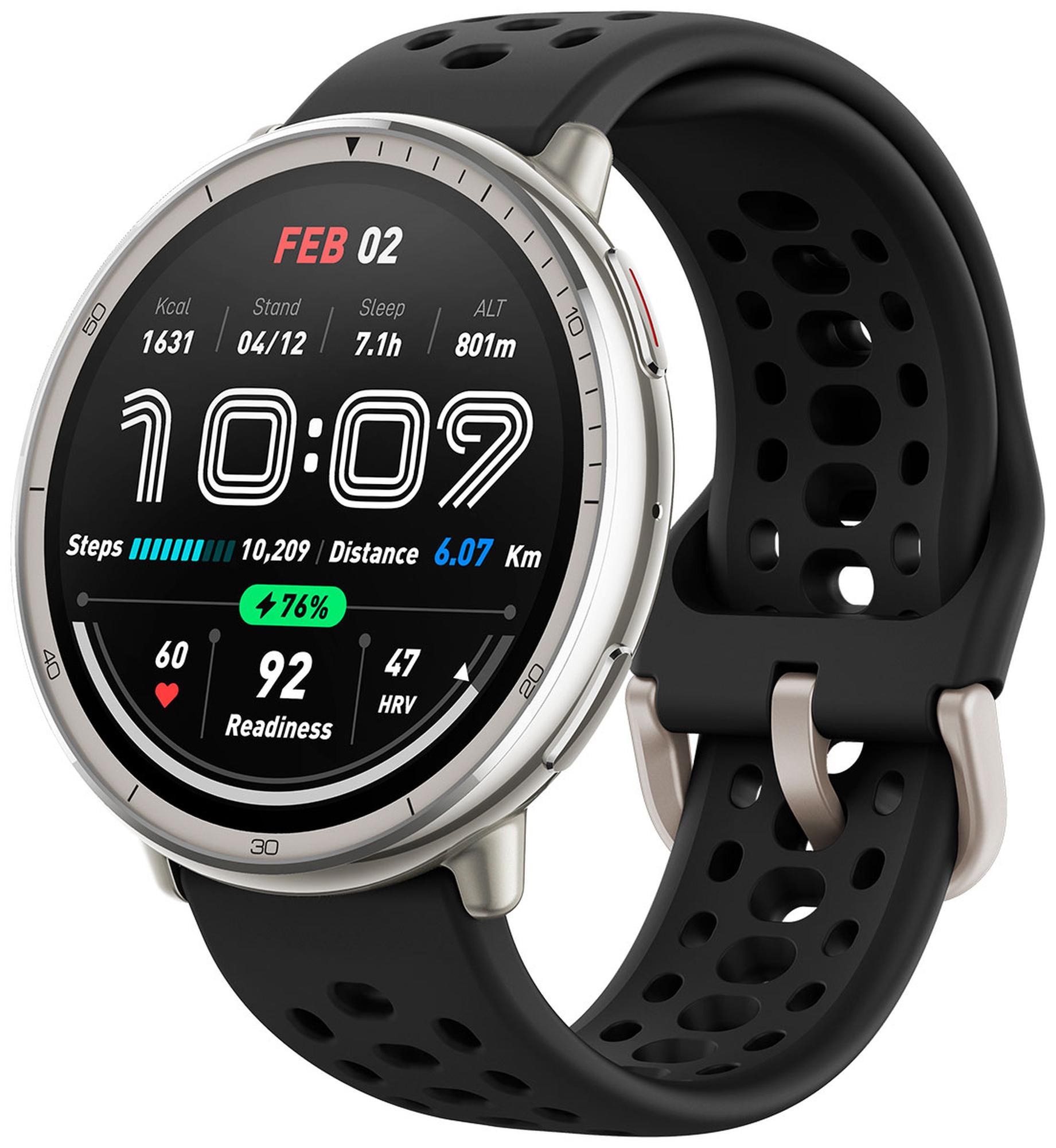 Amazfit Active 2 Round 44mm - Black Sport Silicone