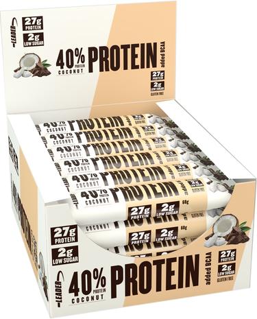 Leader 40% protein Bar + BCAA 68 g Coconut