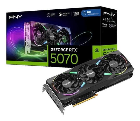 PNY GeForce RTX 5070 ARGB 3X OC 12 GB, PCI-E, näytönohjain