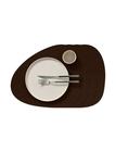 LIND DNA 4-Set Table Mat Curve Nupo Home Textiles Kitchen Textiles Placemats Brown LIND DNA
