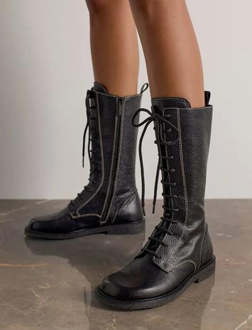ANGULUS Boots - Flat - With Laces Shoes Boots Ankle Boots Laced Boots Brown ANGULUS
