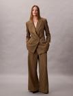 Calvin Klein Calvin Klein Wool Gaberdine Wide Leg Trouser - Khaki green - 42