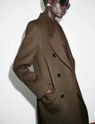 Mango Double-Breasted Wool Coat Outerwear Coats Winter Coats Brown Mango